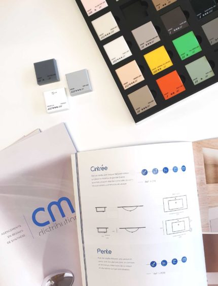 coloris Cm distribution résine de synthèse krion